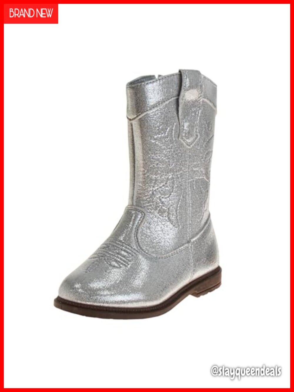 Laura Ashley Toddler Girls Western Cowboy Boots Faux Leather Mid-Calf
